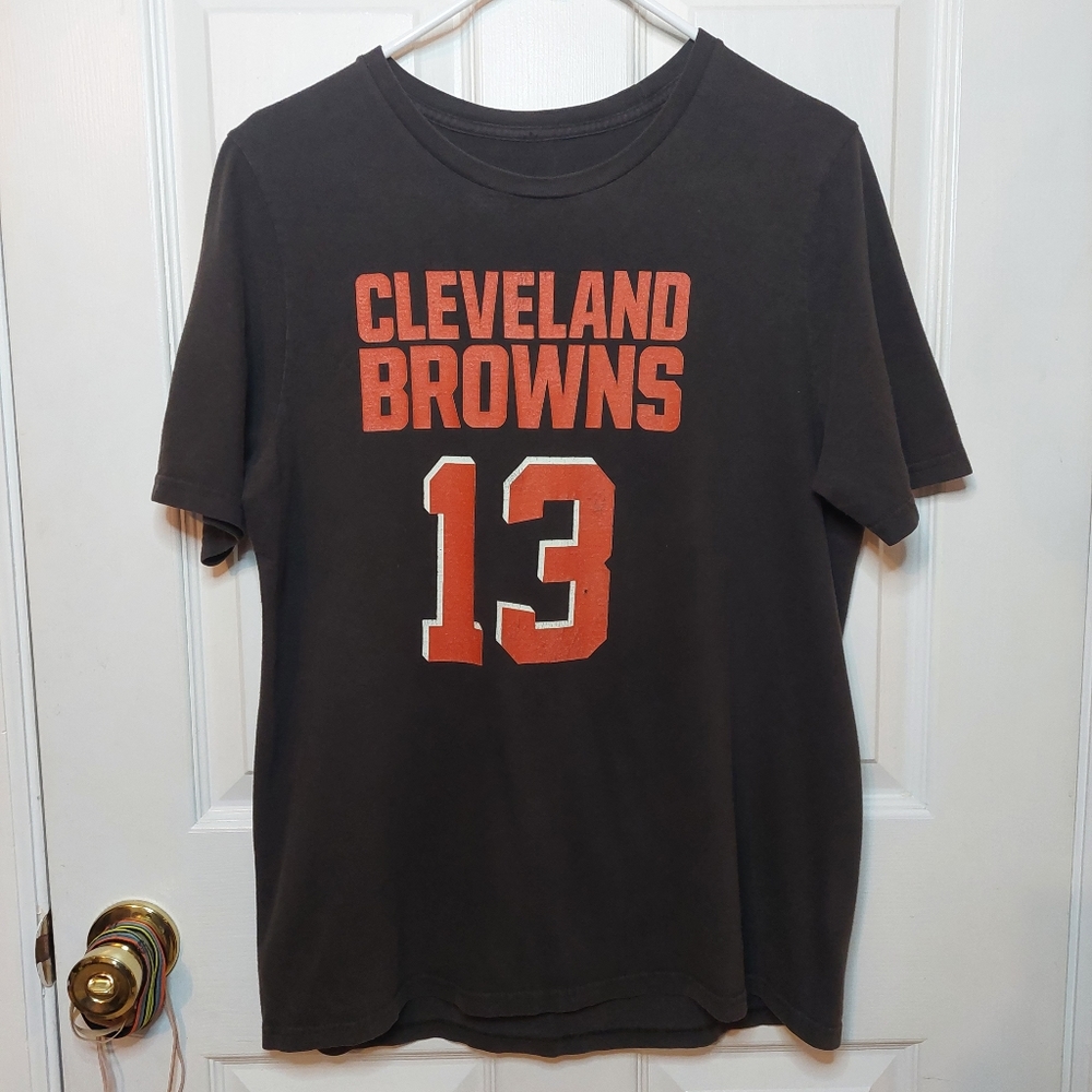 NFL Cleveland Browns Brown Tshirt Odell Beckham Jr 13 Football Size Youth XL